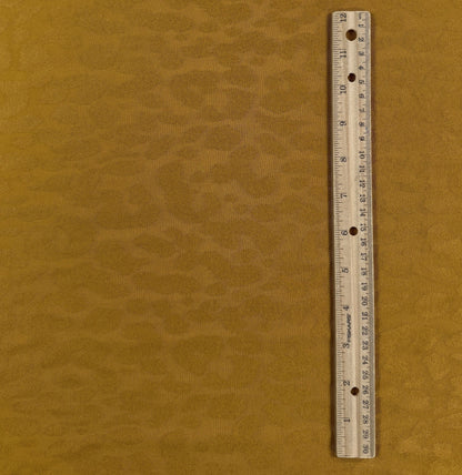 Viscose Rayon Jacquard  - Subtle Leopard Emboss - Mustard