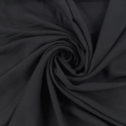 Stretch Viscose Slub - Black