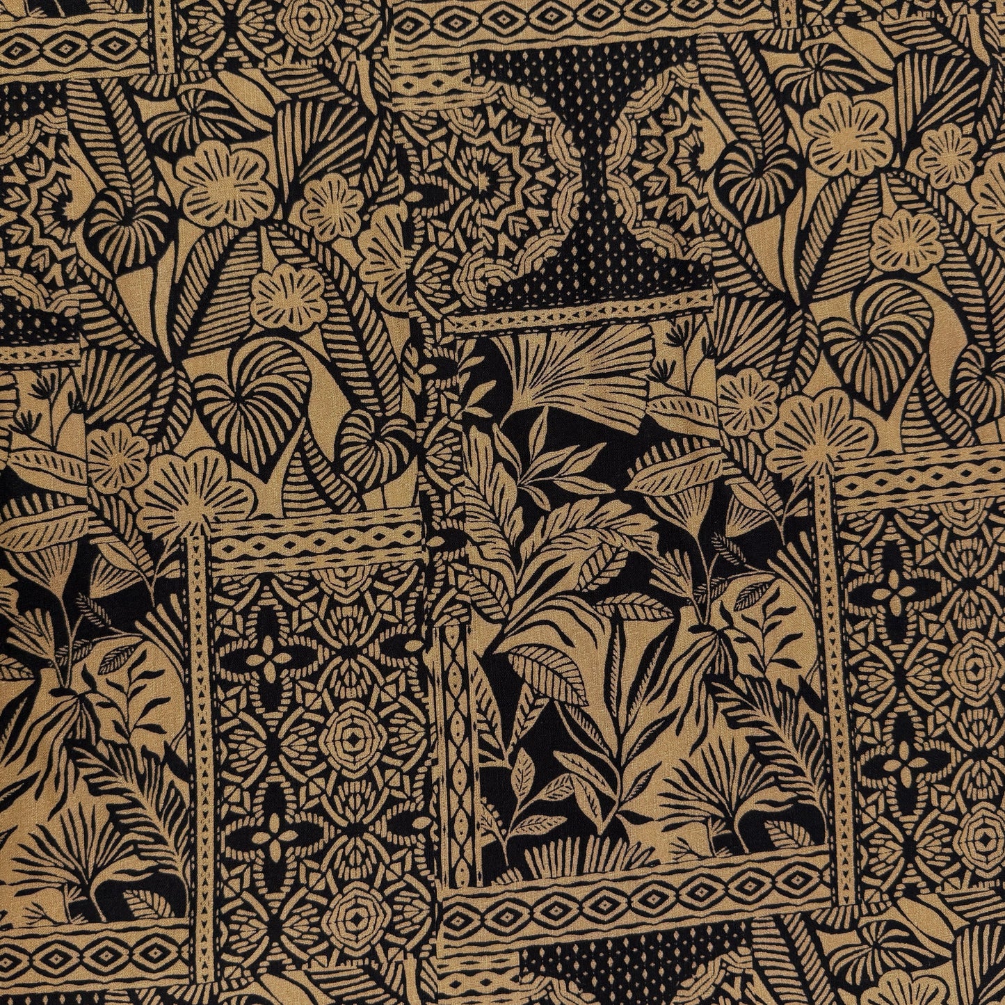 Rayon Slub Digital Print - Tropical Plants