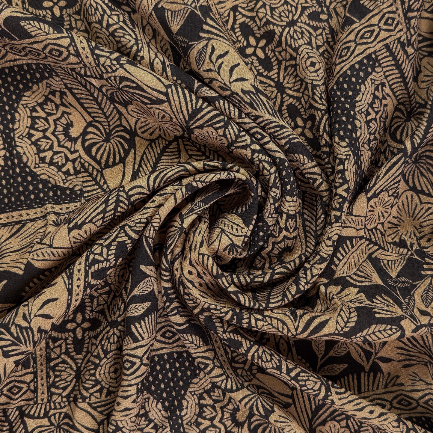 Rayon Slub Digital Print - Tropical Plants
