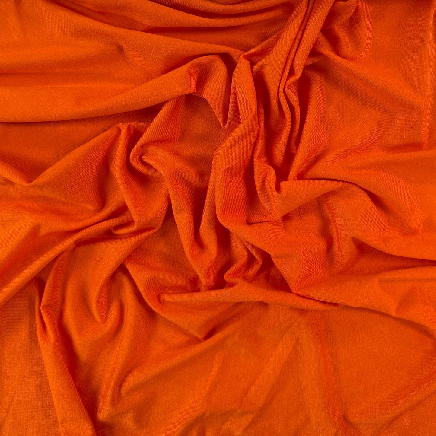 Rayon Jersey Knit - Bright Orange - Deadstock