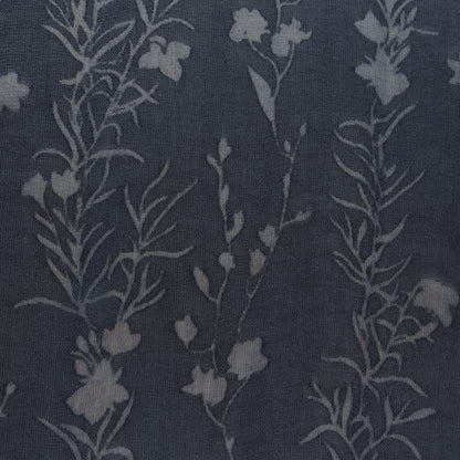 Silk Floral Burnout - Dark Navy
