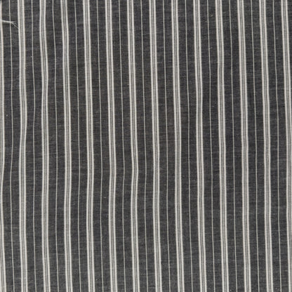 Yarn Dyed Striped Cotton - Charcoal & Ivory