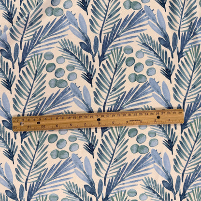 30"Remnant - Modal Jersey Knit - Blue Foliage