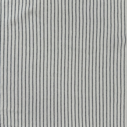 27" Remnant - Organic Cotton French Terry Stripes - White & Grey - Local Deadstock