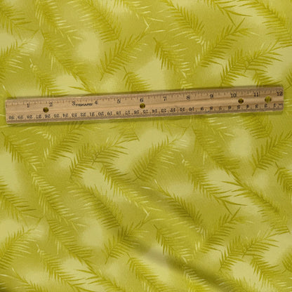 Polyester Woven - Yellow/Green Leaves - Film Studio Deadstock