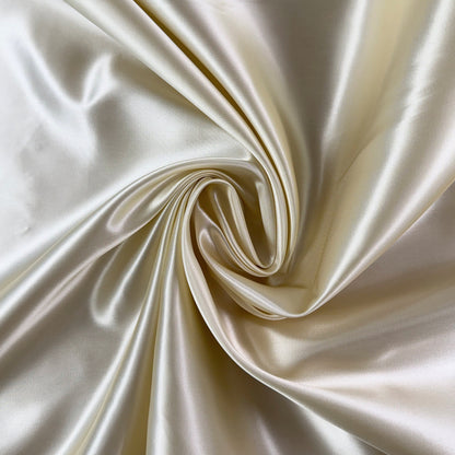 Acetate Satin Lining  - Vanilla - Film Studio Deadstock