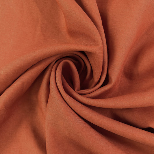 Mid-Weight Heritage Polish Linen - Rust - 57/58"