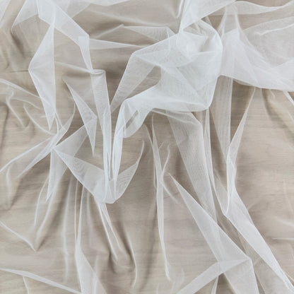 Stretch Tulle - White - Deadstock