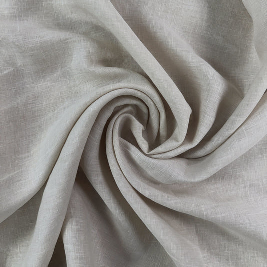 Sandwashed 100% Linen - Pale Ecru