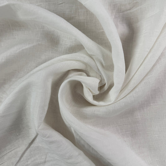 Sandwashed 100% Linen - Off White