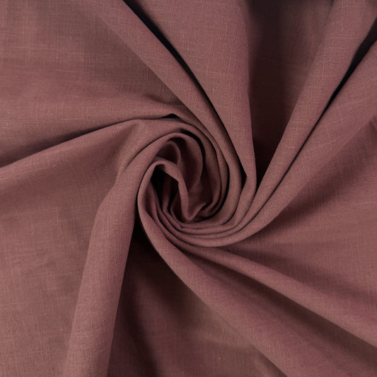 Cotton Linen Woven - Rose Brown