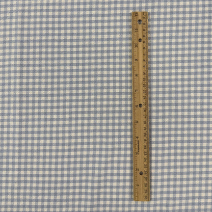 Organic Yarn Dyed Cotton - Powder Blue Gingham