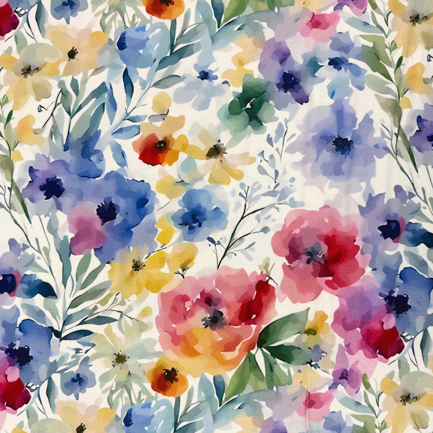Rayon Jersey Knit - Watercolour Floral