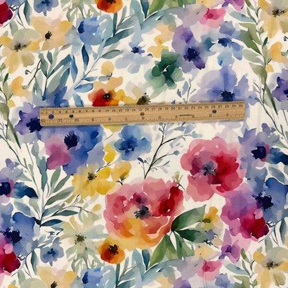 Rayon Jersey Knit - Watercolour Floral
