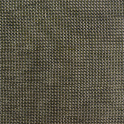Brushed Yarn Dyed European Linen - Blue, Ivory & Green Houndstooth - 57"