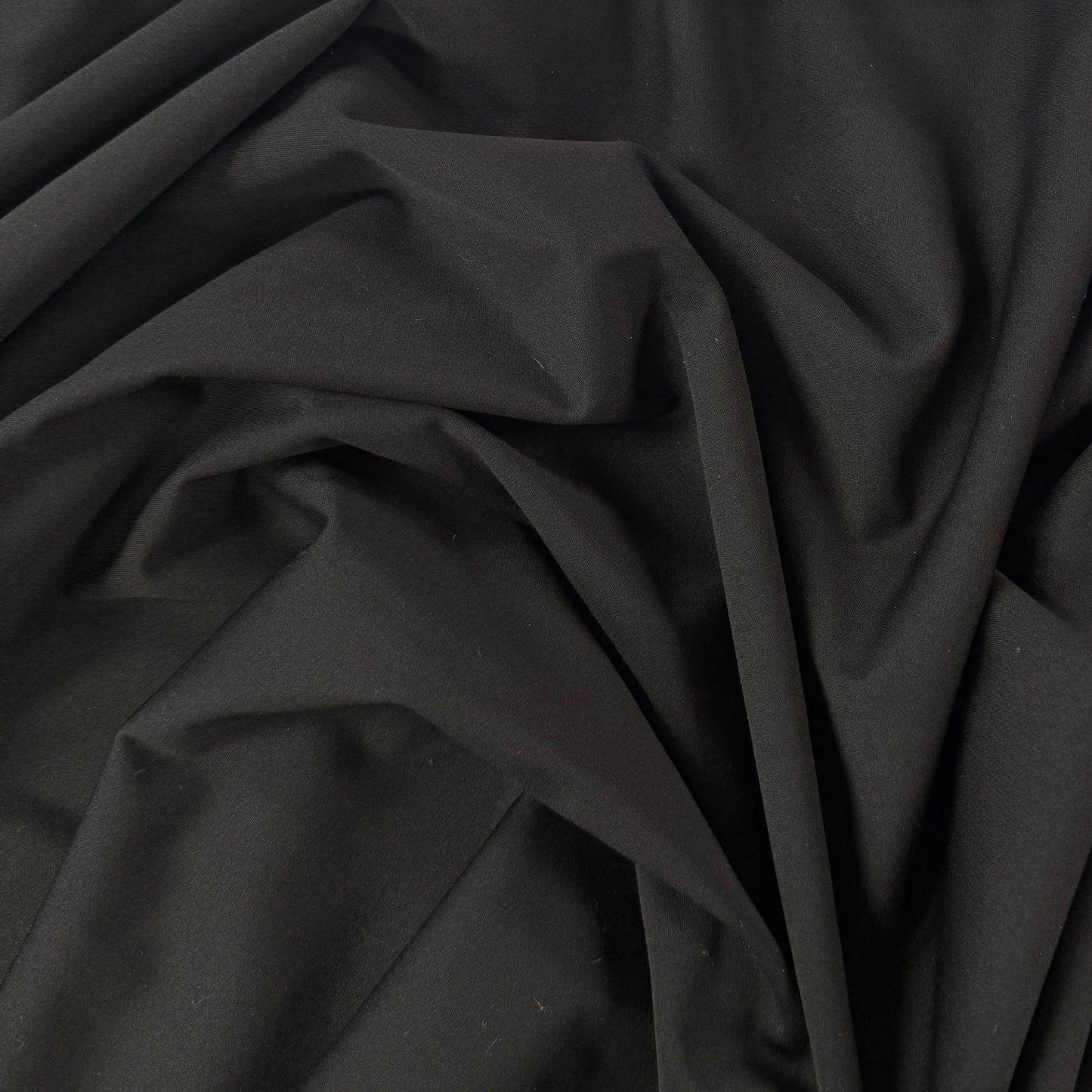 Polyester Scuba Double Knit - Black - Deadstock