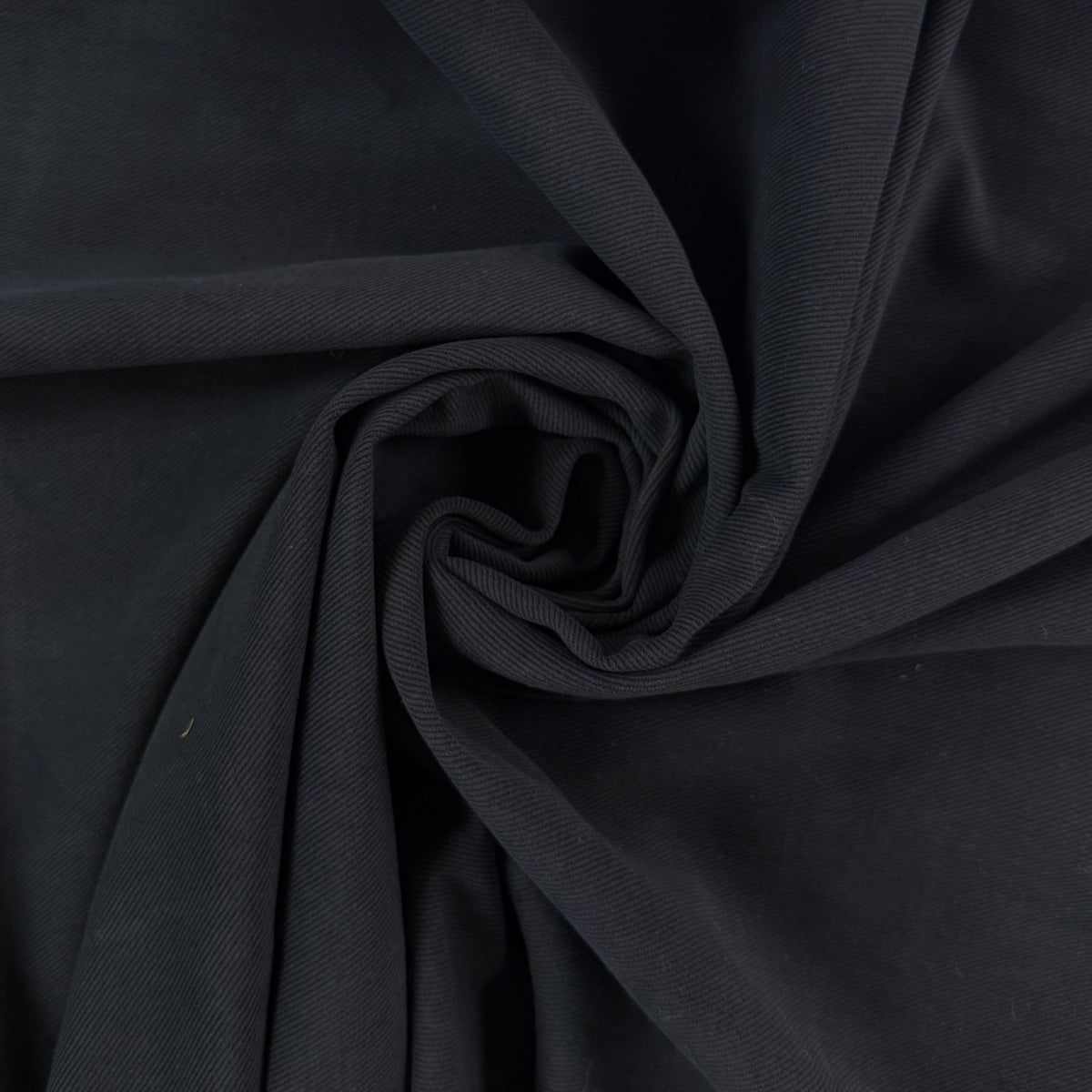 Heavy Brushed Cotton Twill - Darkest Navy  - Deadstock - 10oz