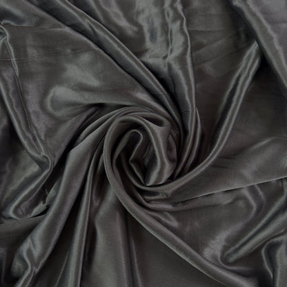 Viscose Satin Twill - Dark Grey  - Deadstock