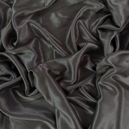 Viscose Satin Twill - Dark Grey  - Deadstock