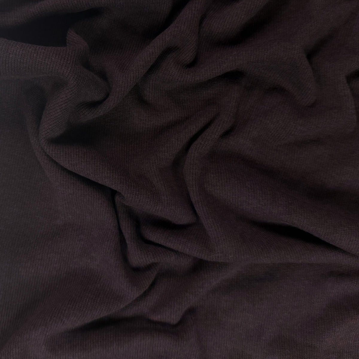 TENCEL™ Lyocell Organic Cotton 2x2 Ribbed Knit - Espresso
