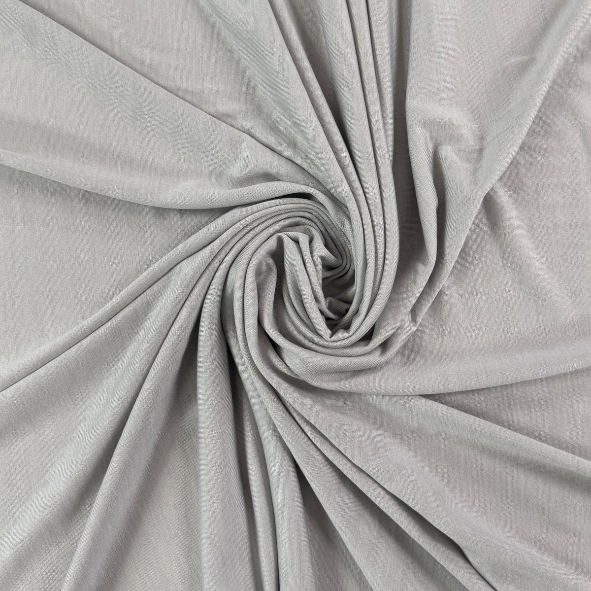 Virgin Wool & Silk Jersey - Light Grey - Designer Deadstock