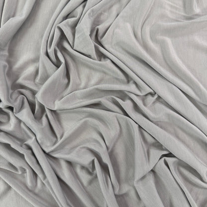 Virgin Wool & Silk Jersey - Light Grey - Designer Deadstock