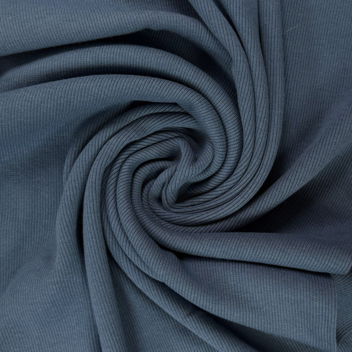 Bamboo Cotton Cloud 2x2 Rib Knit - Slate Blue