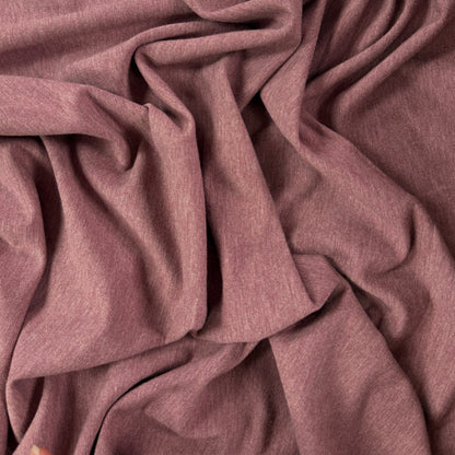 Bamboo Cotton French Terry - Heathered Rose Brown