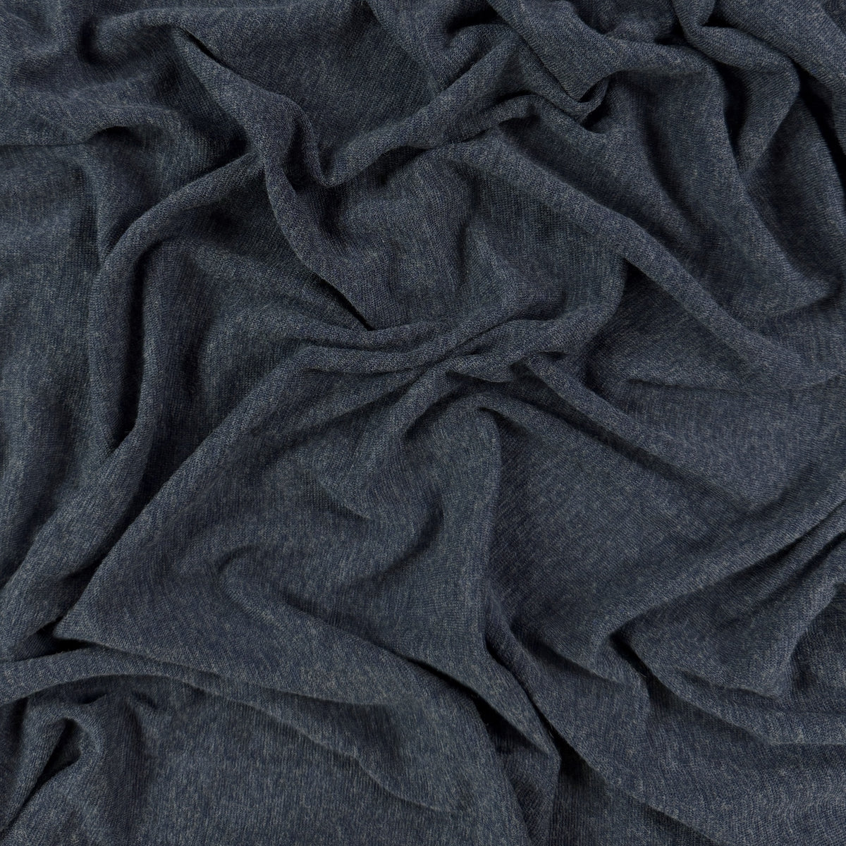 Merino Bamboo Sweater Rib Knit - Heathered Lake