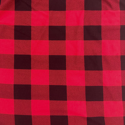 Bamboo Jersey - Red Buffalo Plaid