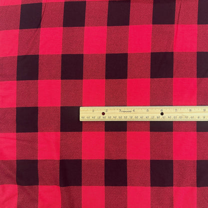 Bamboo Jersey - Red Buffalo Plaid