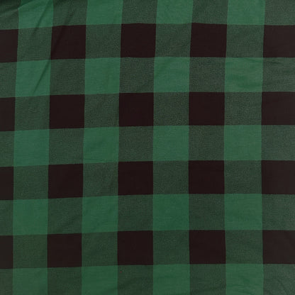 Bamboo Jersey - Forest Green Buffalo Plaid