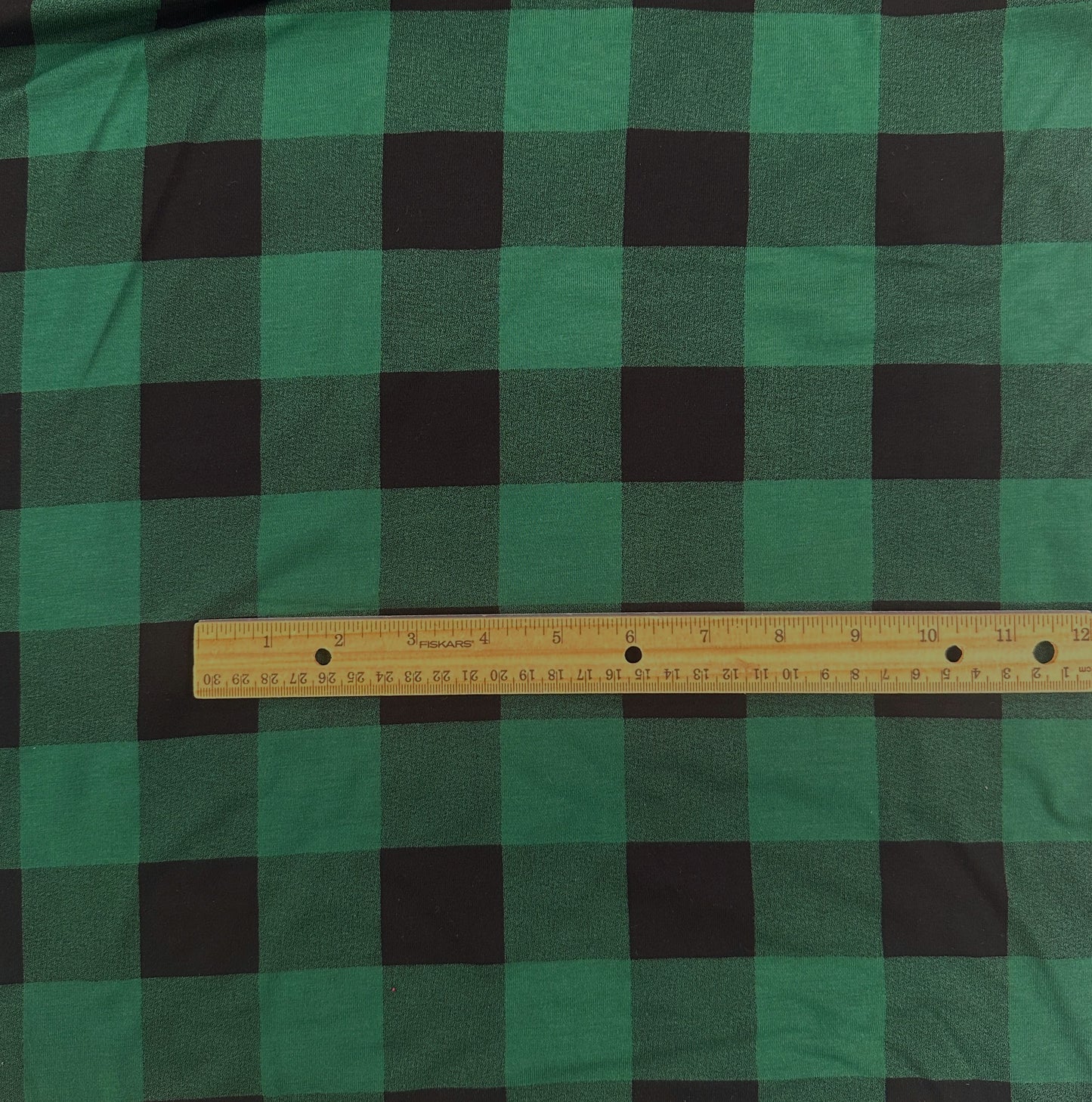 Bamboo Jersey - Forest Green Buffalo Plaid