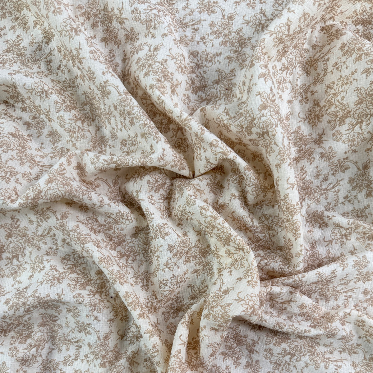 Cotton Heirloom Quilt - Cream/Mocha