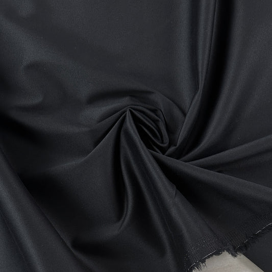 Stretch Cotton Sateen - Black