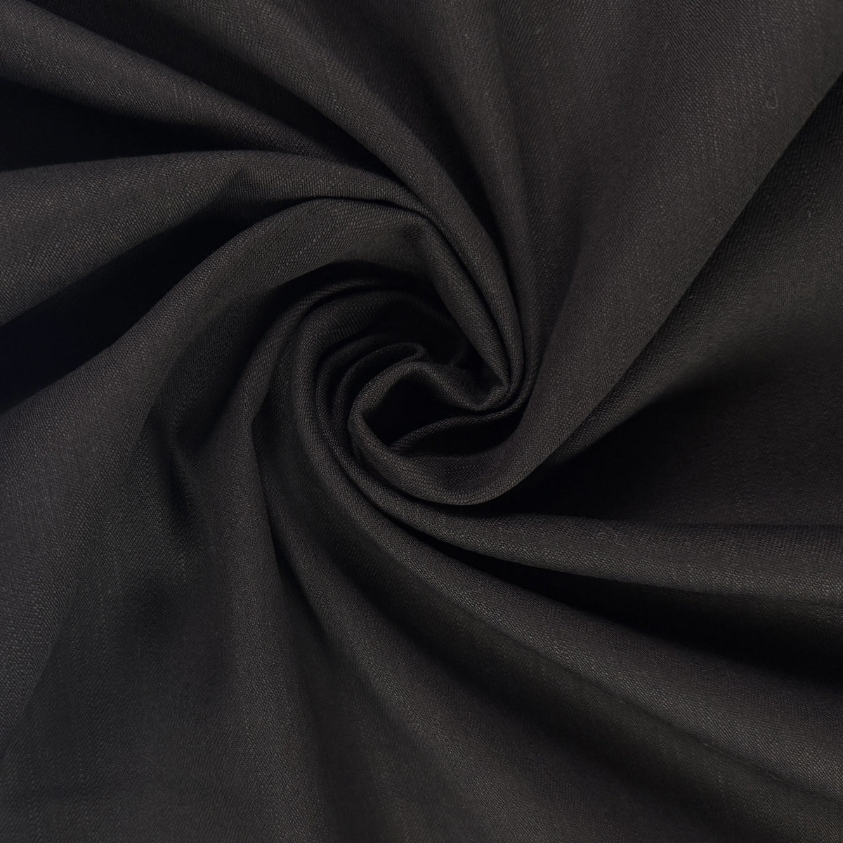 Stretch Cotton Slub Denim - Black - Designer Deadstock