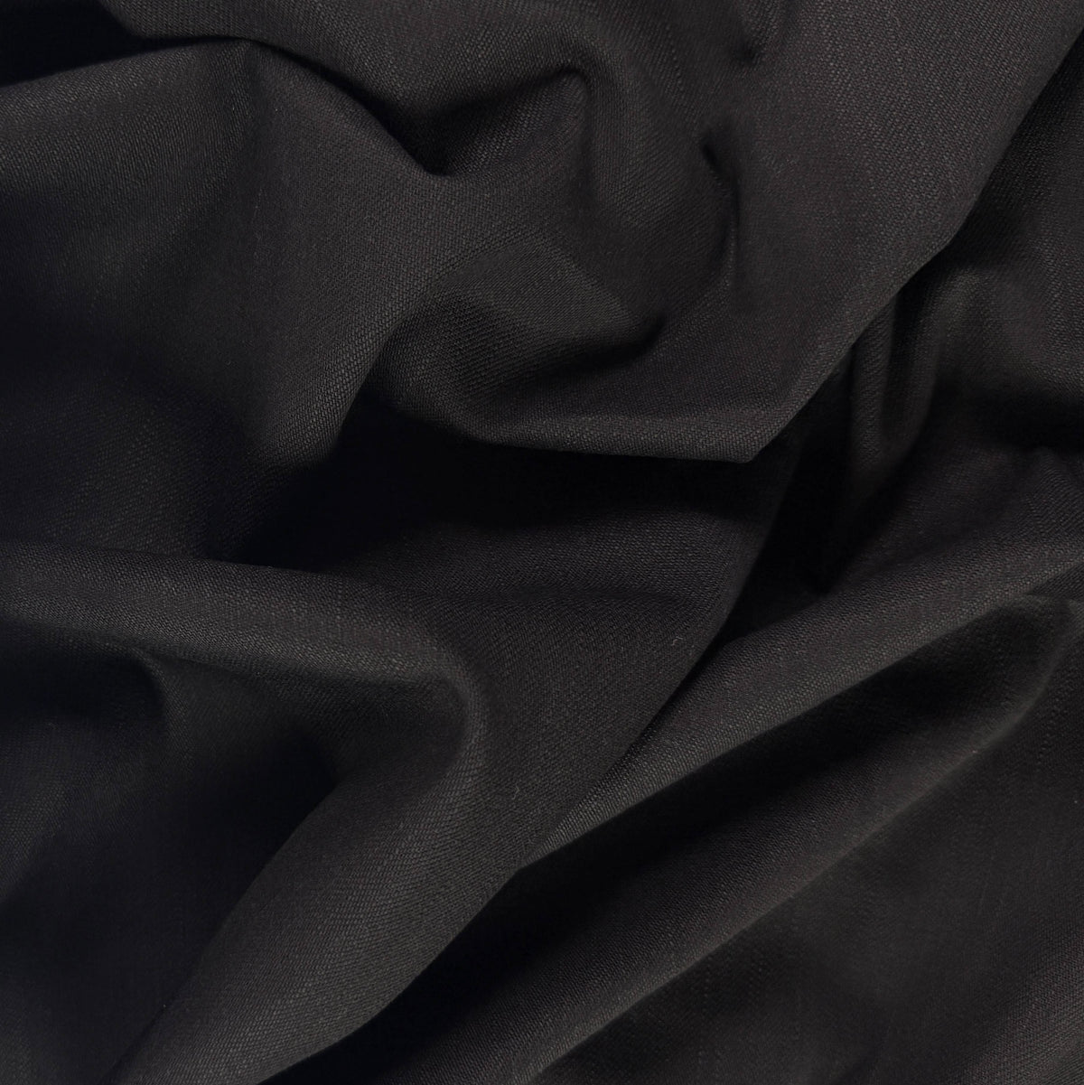 Stretch Cotton Slub Denim - Black - Designer Deadstock