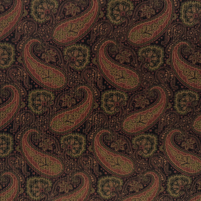 Stretch Cotton Corduroy - Brown Paisley - Designer Deadstock