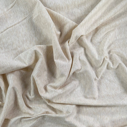 100% Cotton Jersey - Heathered Almond