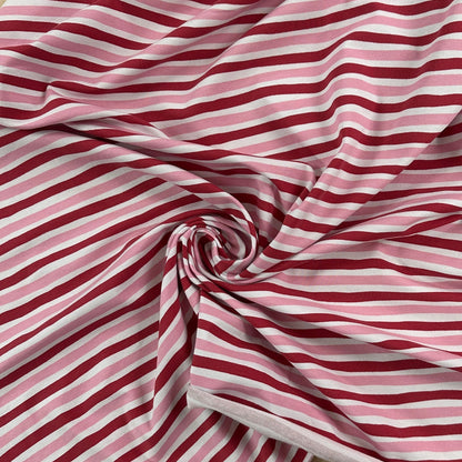 Pink Stripes - GOTS Certified Organic Cotton Jersey Knit