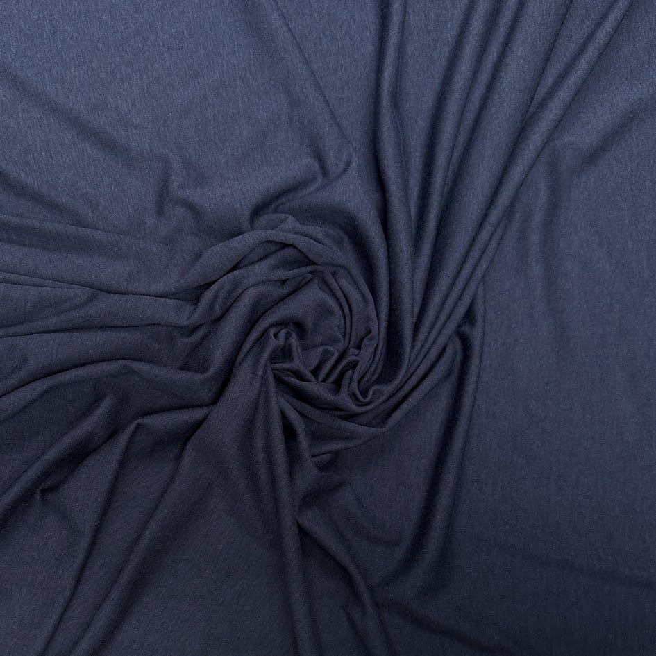 TENCEL™ Lyocell Organic Cotton Interlock - Navy - Deadstock Fabric