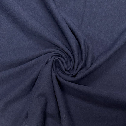 Recycled Polyester Fleece Knit - Navy - Fabric