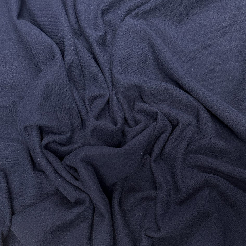 Recycled Polyester Fleece Knit - Navy - Fabric