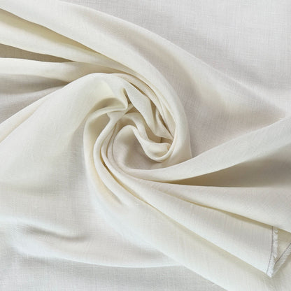 Cotton Herringbone Twill - Ivory - Deadstock