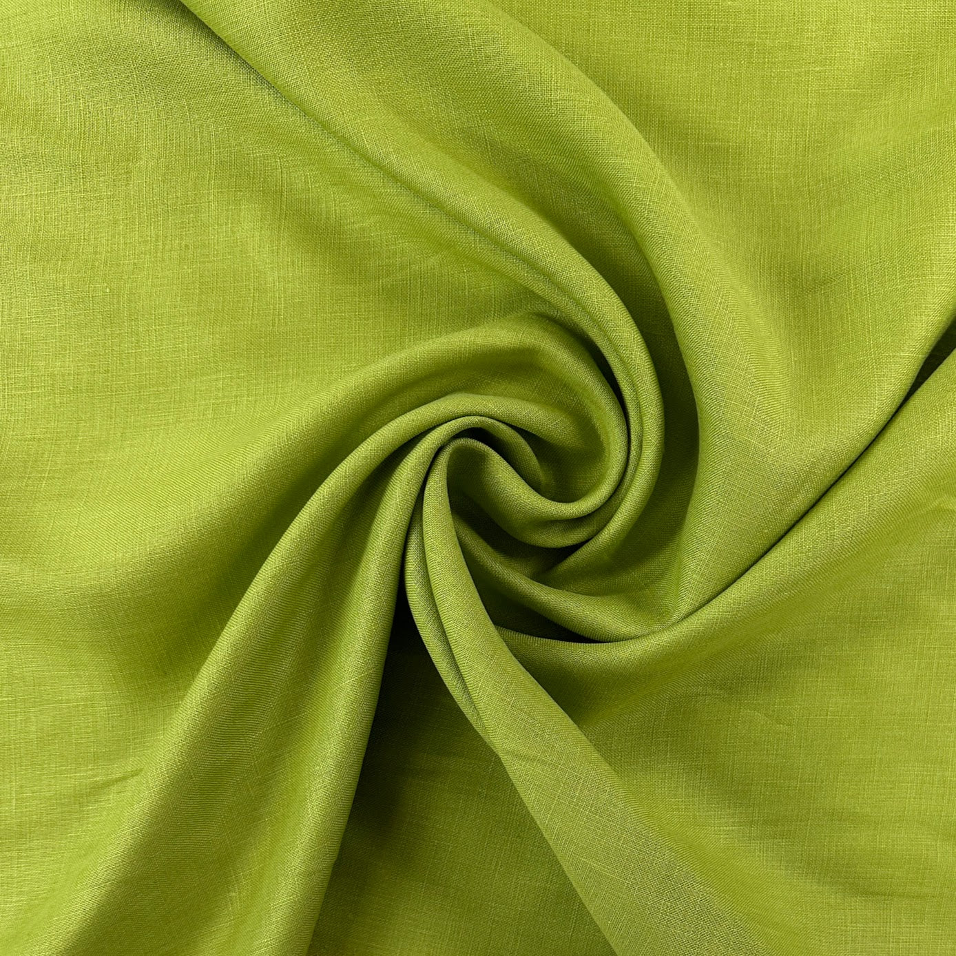 Linen Fabric - Green - Deadstock