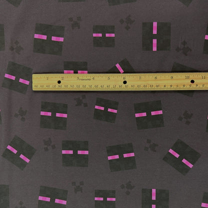 Minecraft - Charcoal  - Jersey Knit