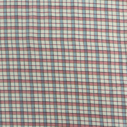 Yarn Dyed European Linen Plaid - Pink, Blue & White Check - 62"