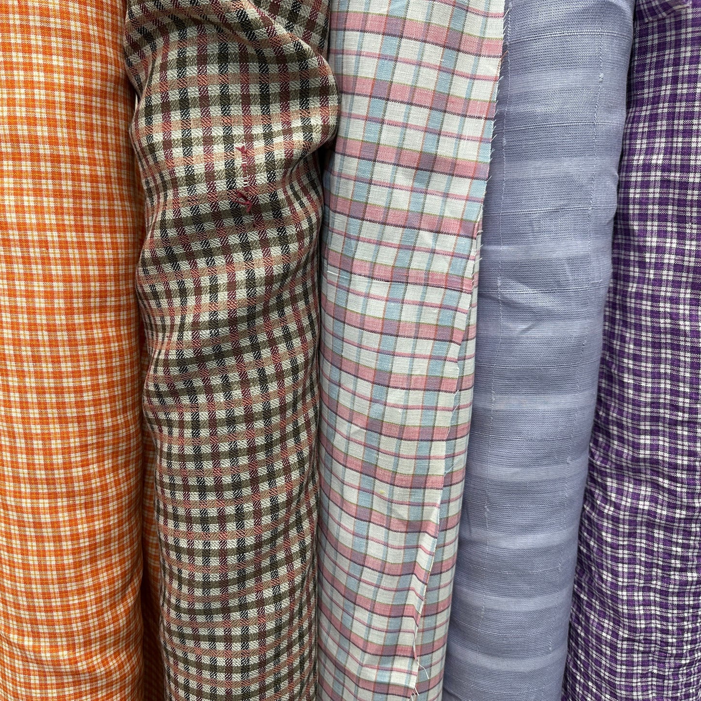 European Linen Plaid - Light Purple Check - 60"