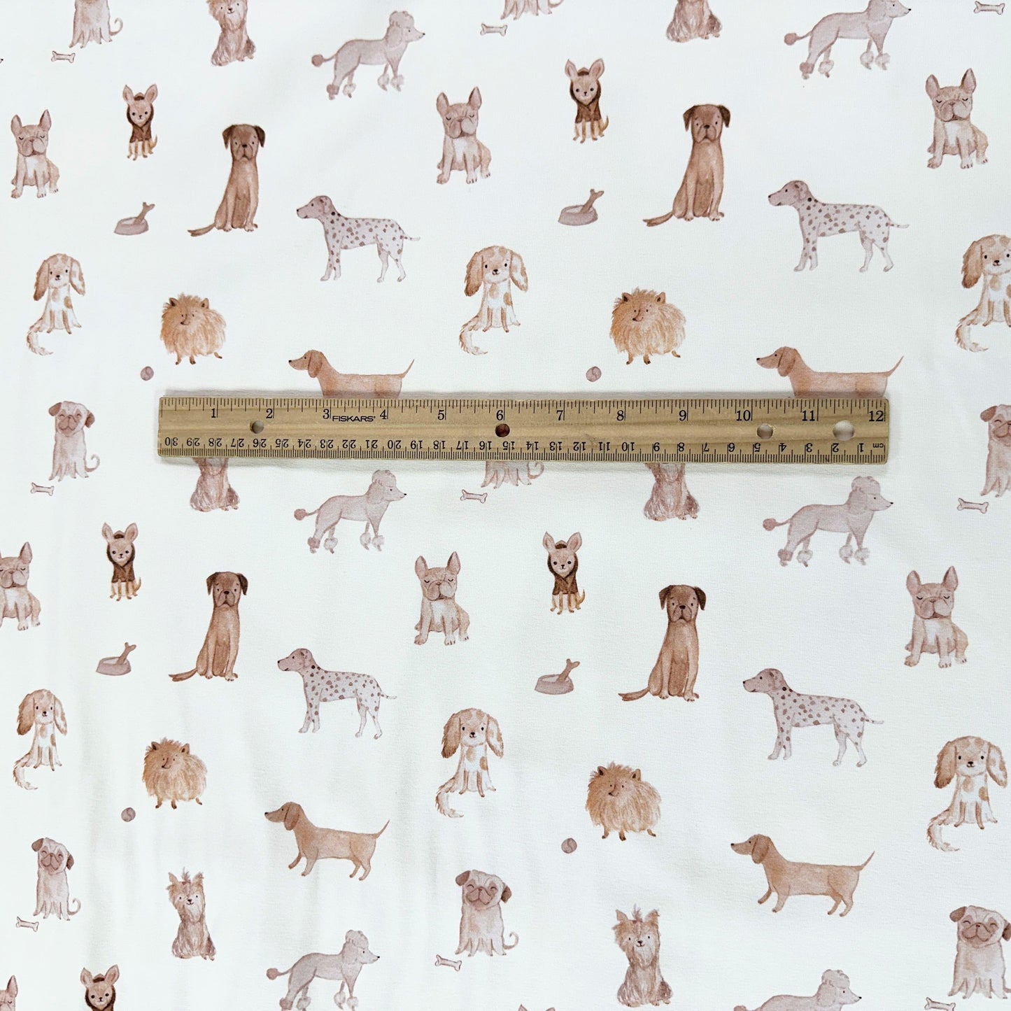 Dogs - Gold - Jersey Knit